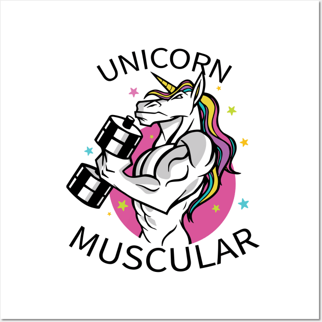 Unicorn Muscular Wall Art by pmeekukkuk